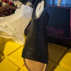 Corkys Black and Gold Women's Sandals